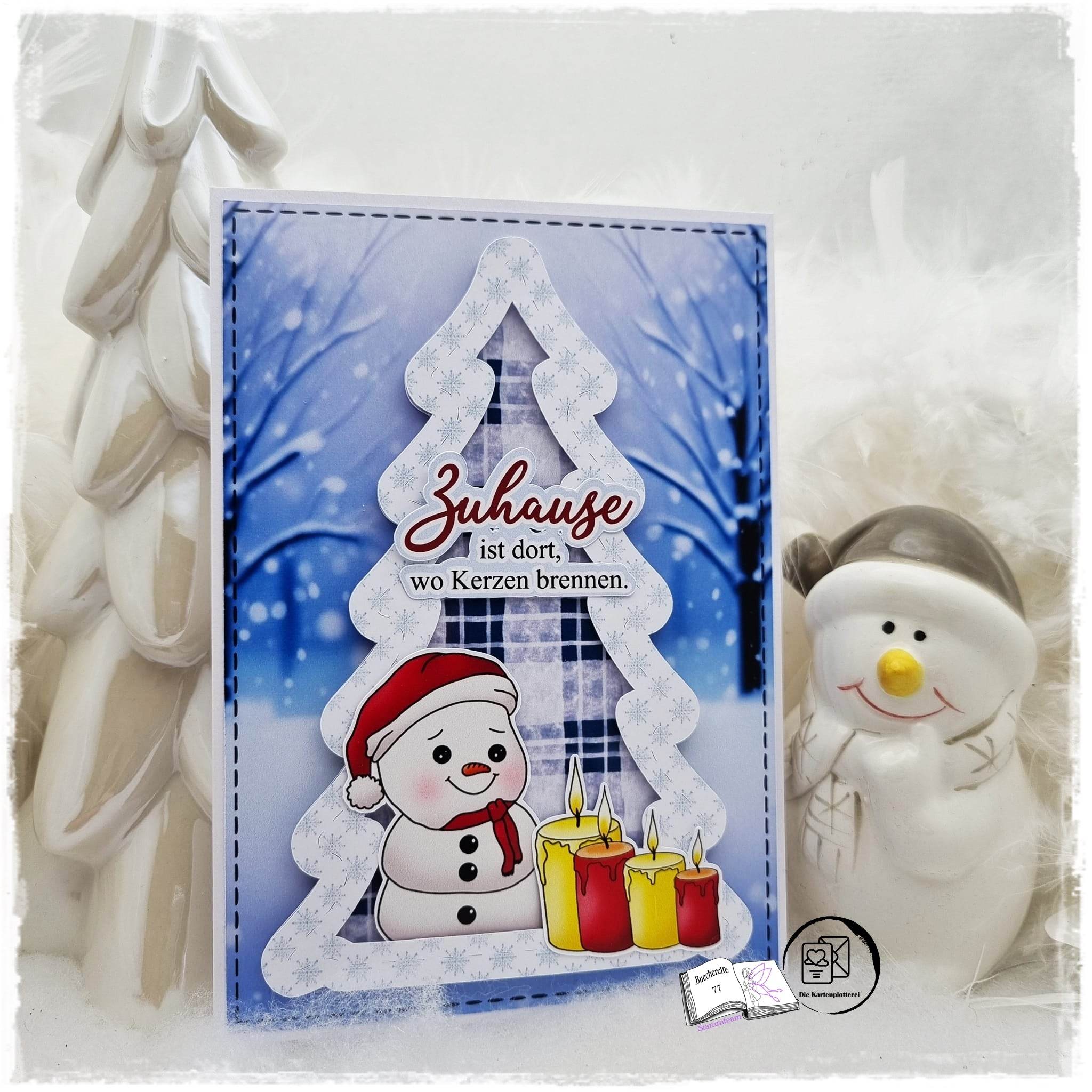 Digiset Fridolin der Schneemann, Digistamp, Digipaper, Plotterdatei, Sublimation - Sewando