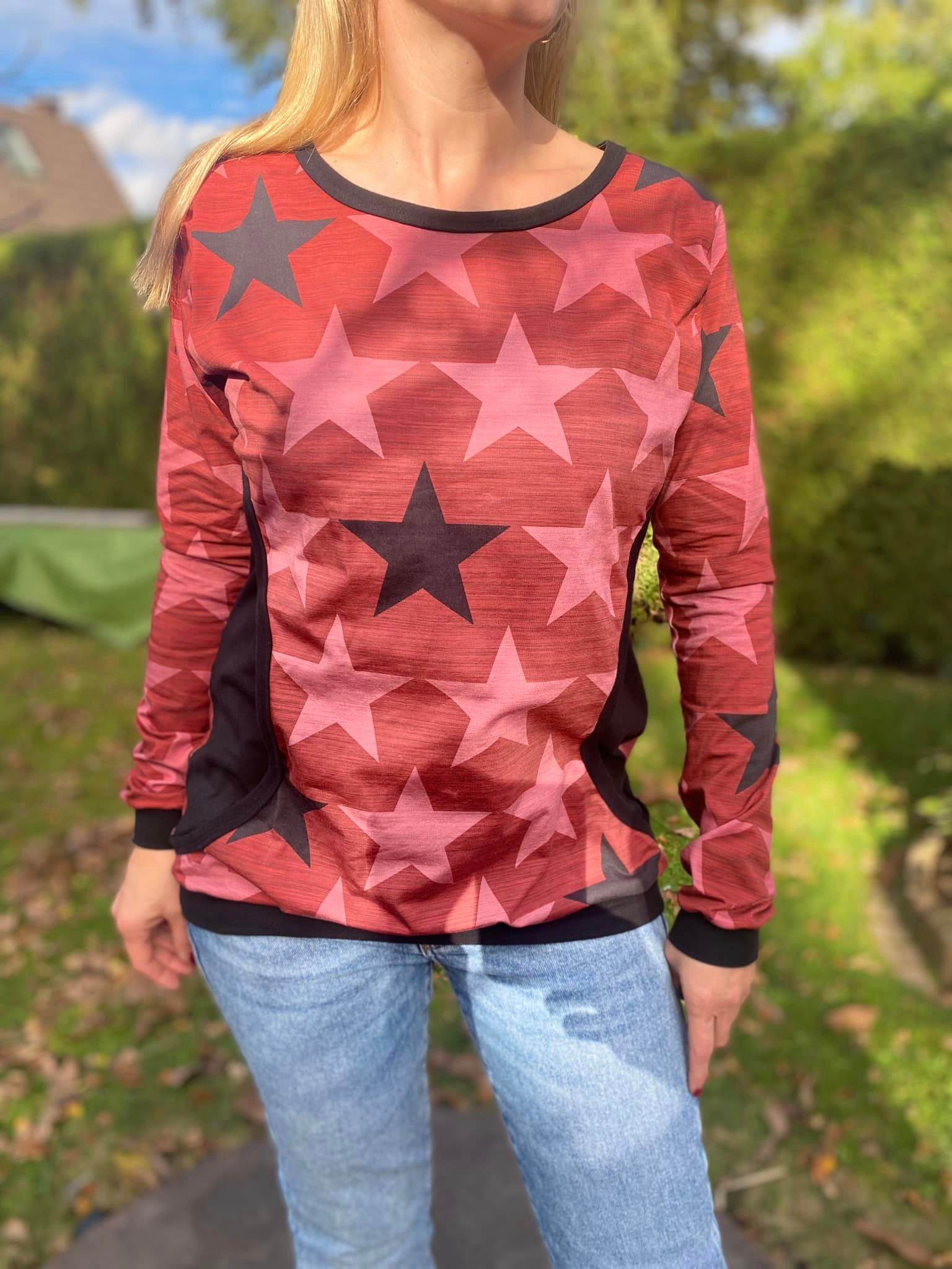 Sweater Josefina Gr. 34 - 54 inkl. A0 + Beamerdatei - Sewando