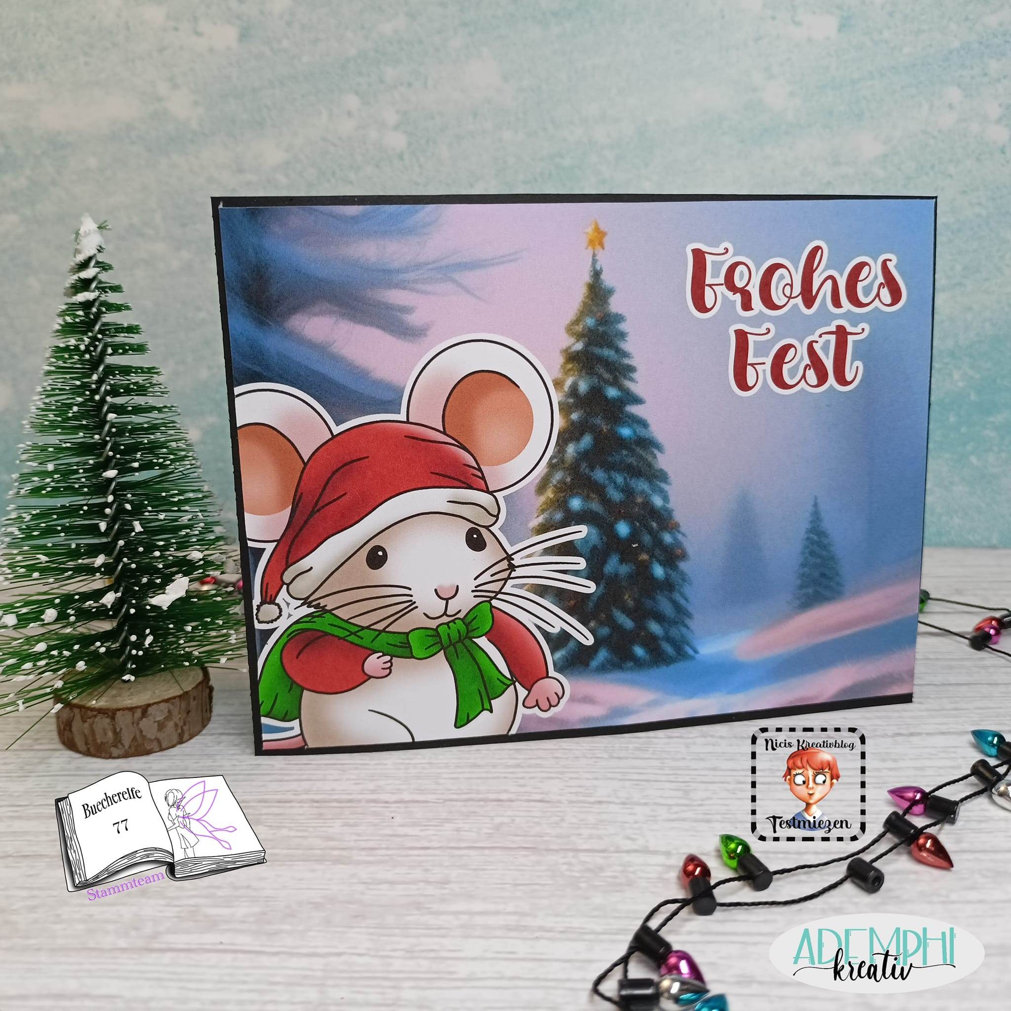 Digiset Speedy die Weihnachtsmaus, Plotterdatei, Sublimation, Digistamp, Digipaper - Sewando