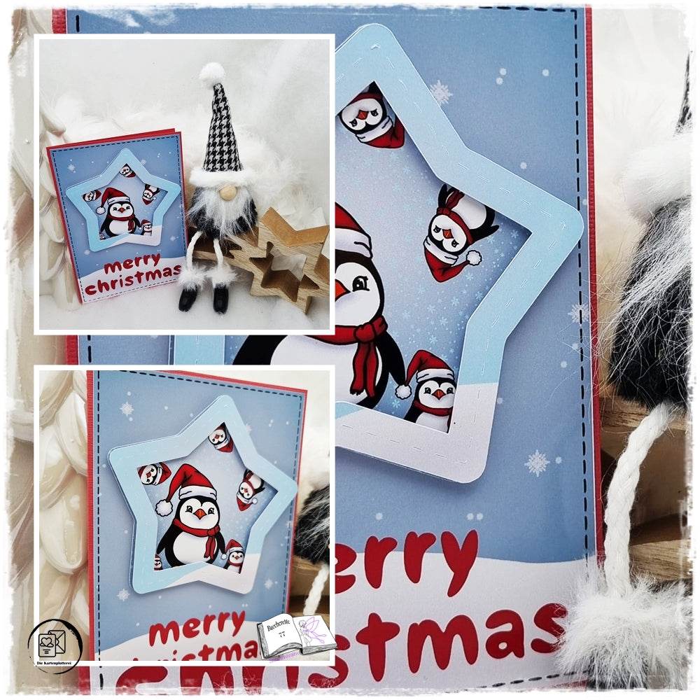 Digiset Christmas Penguin Plotterdatei, Sublimation, Digistamp, Digipaper - Sewando