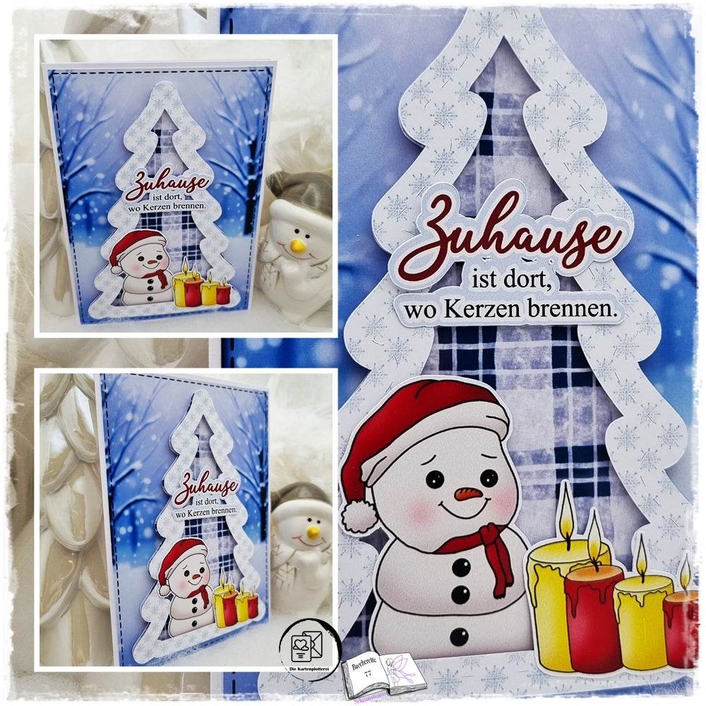 Digiset Fridolin der Schneemann, Digistamp, Digipaper, Plotterdatei, Sublimation - Sewando