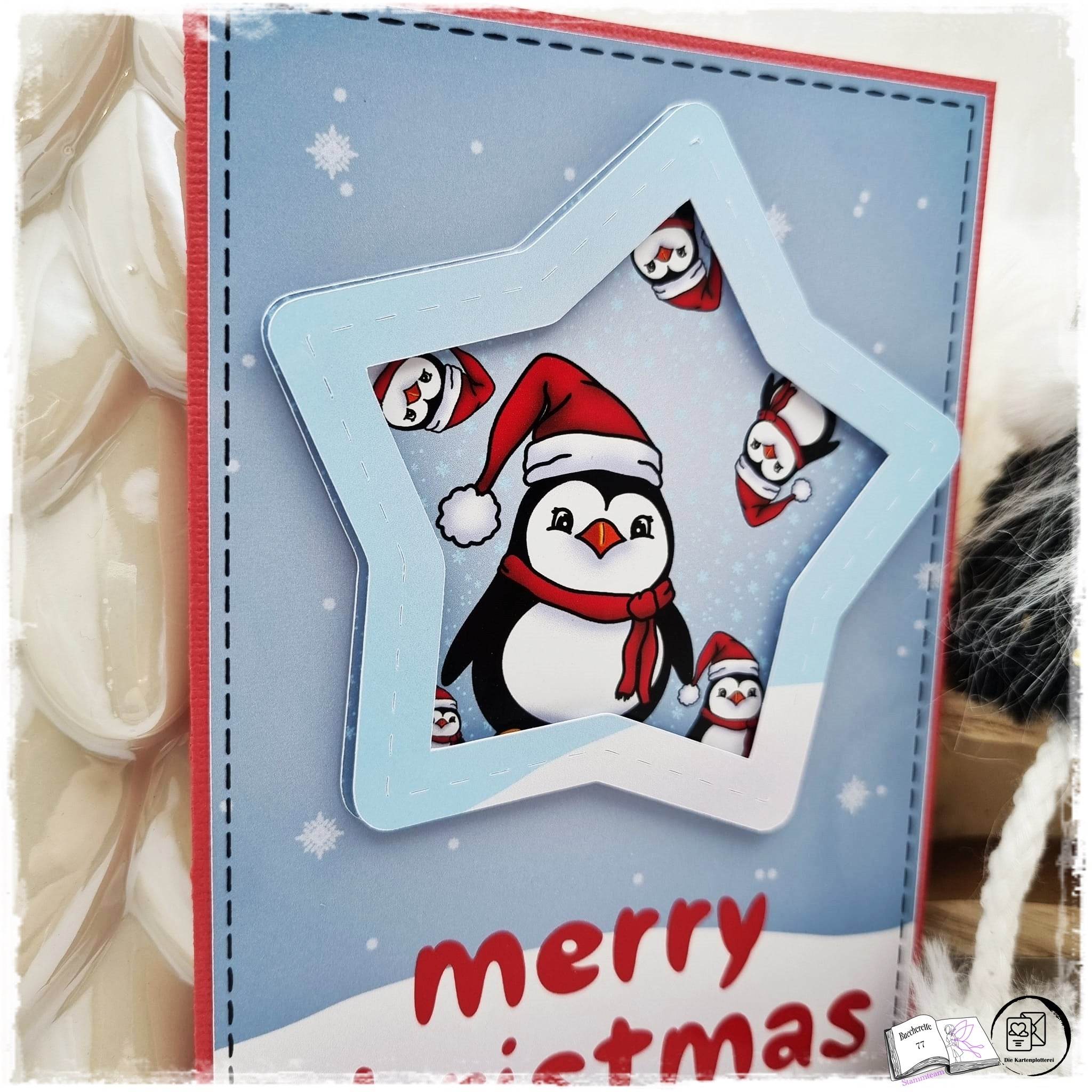 Digiset Christmas Penguin Plotterdatei, Sublimation, Digistamp, Digipaper - Sewando