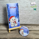 Digiset Fridolin der Schneemann, Digistamp, Digipaper, Plotterdatei, Sublimation - Sewando