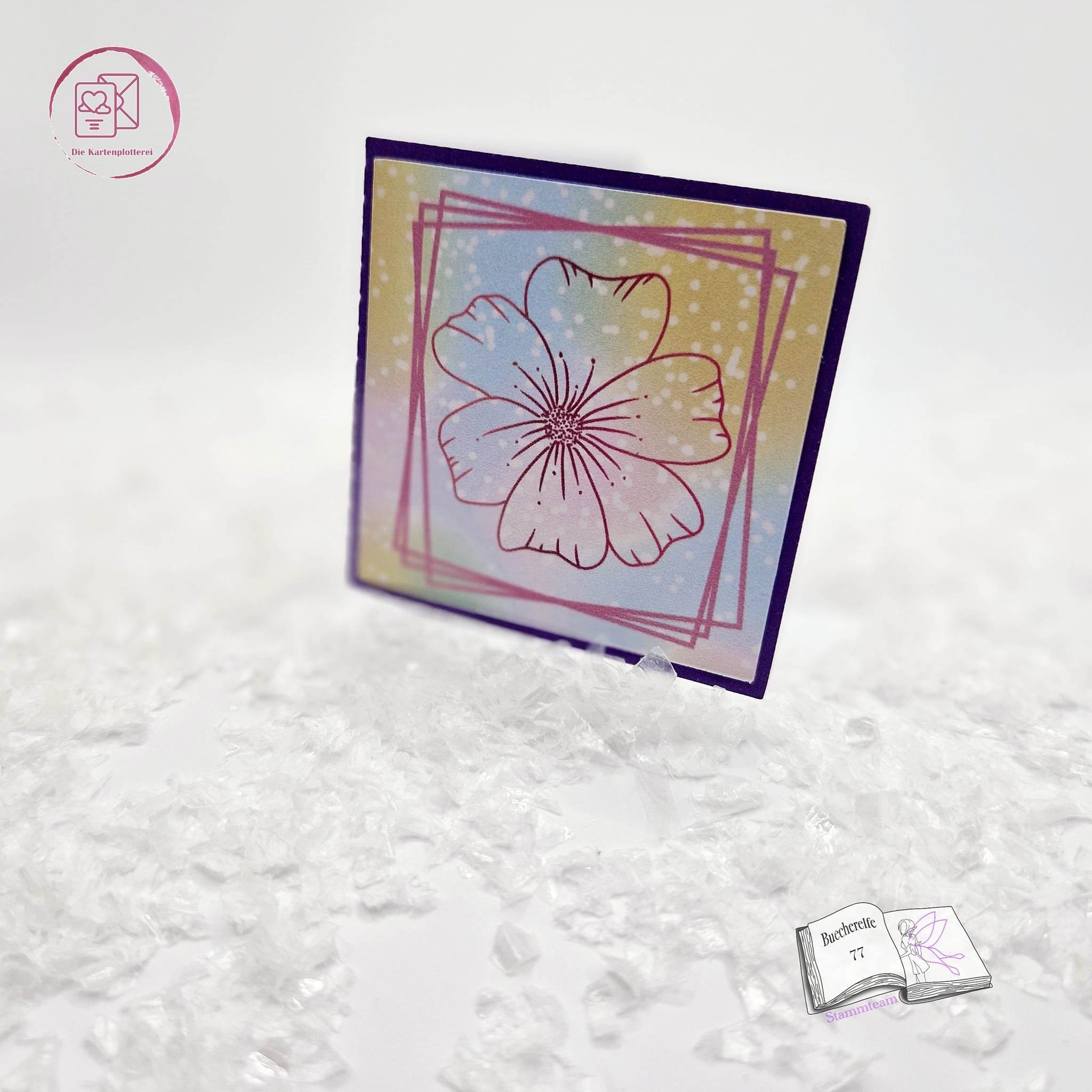 Digistamp sechsblättrige Blüte Plotterdatei, Sublimation, Drucken, ! - Sewando