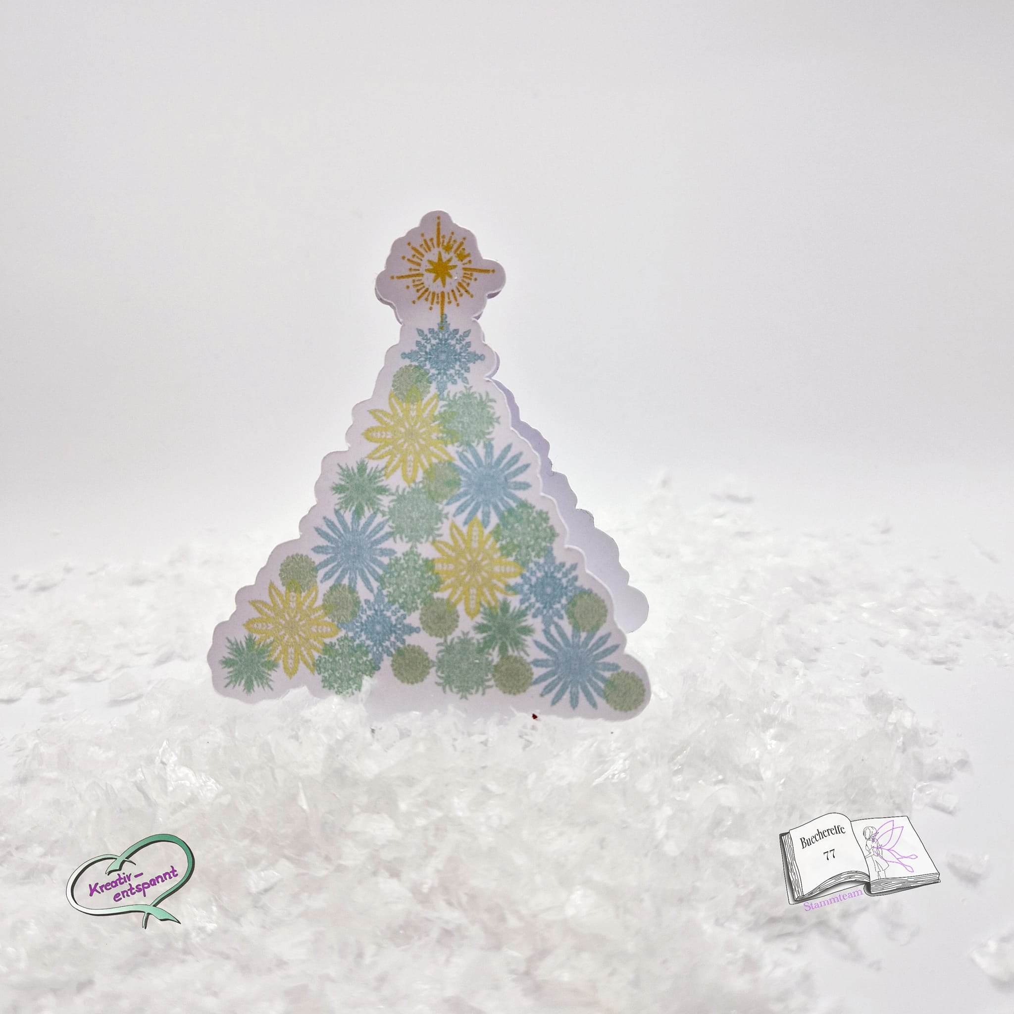 Digistamp Weihnachtsbaum Schneeflocken Plotten, Sublimation, Drucken, Digistamp - Sewando