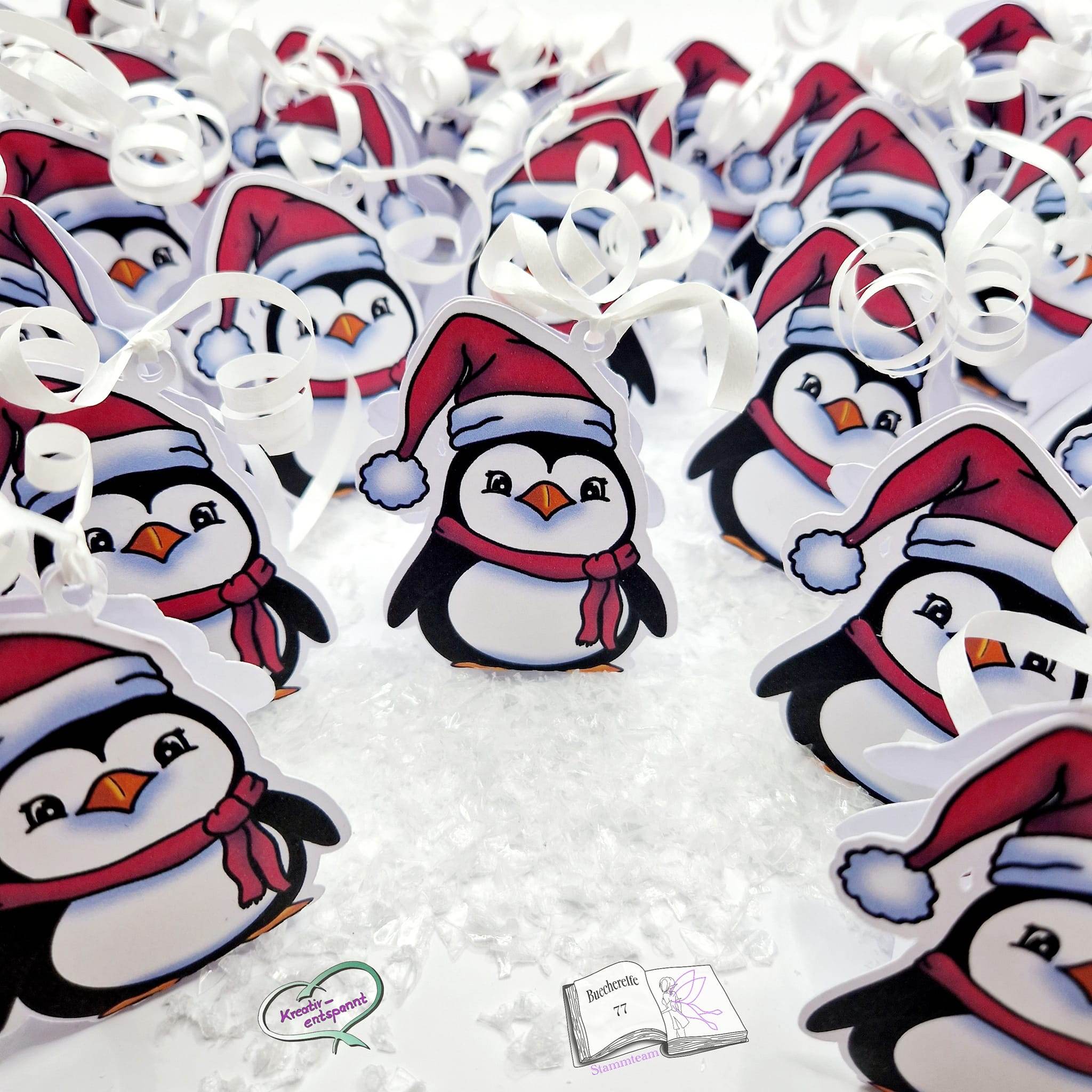 Digiset Christmas Penguin Plotterdatei, Sublimation, Digistamp, Digipaper - Sewando