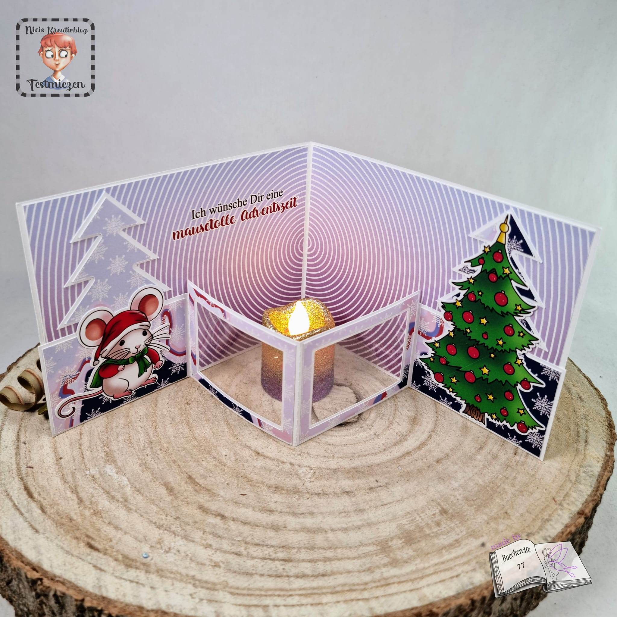 Digiset Speedy die Weihnachtsmaus, Plotterdatei, Sublimation, Digistamp, Digipaper - Sewando