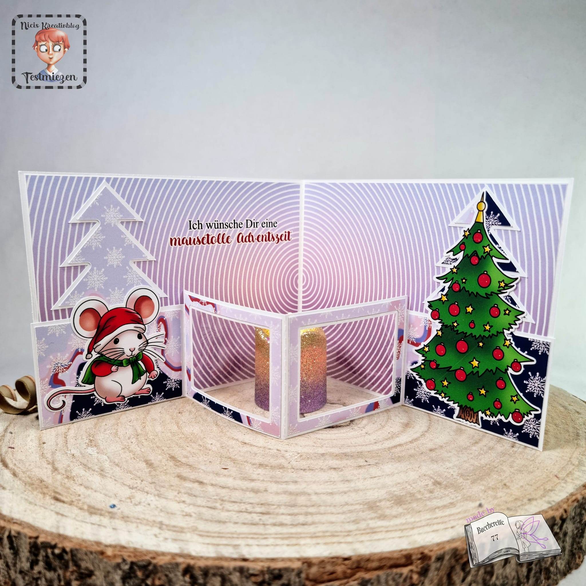 Digiset Speedy die Weihnachtsmaus, Plotterdatei, Sublimation, Digistamp, Digipaper - Sewando