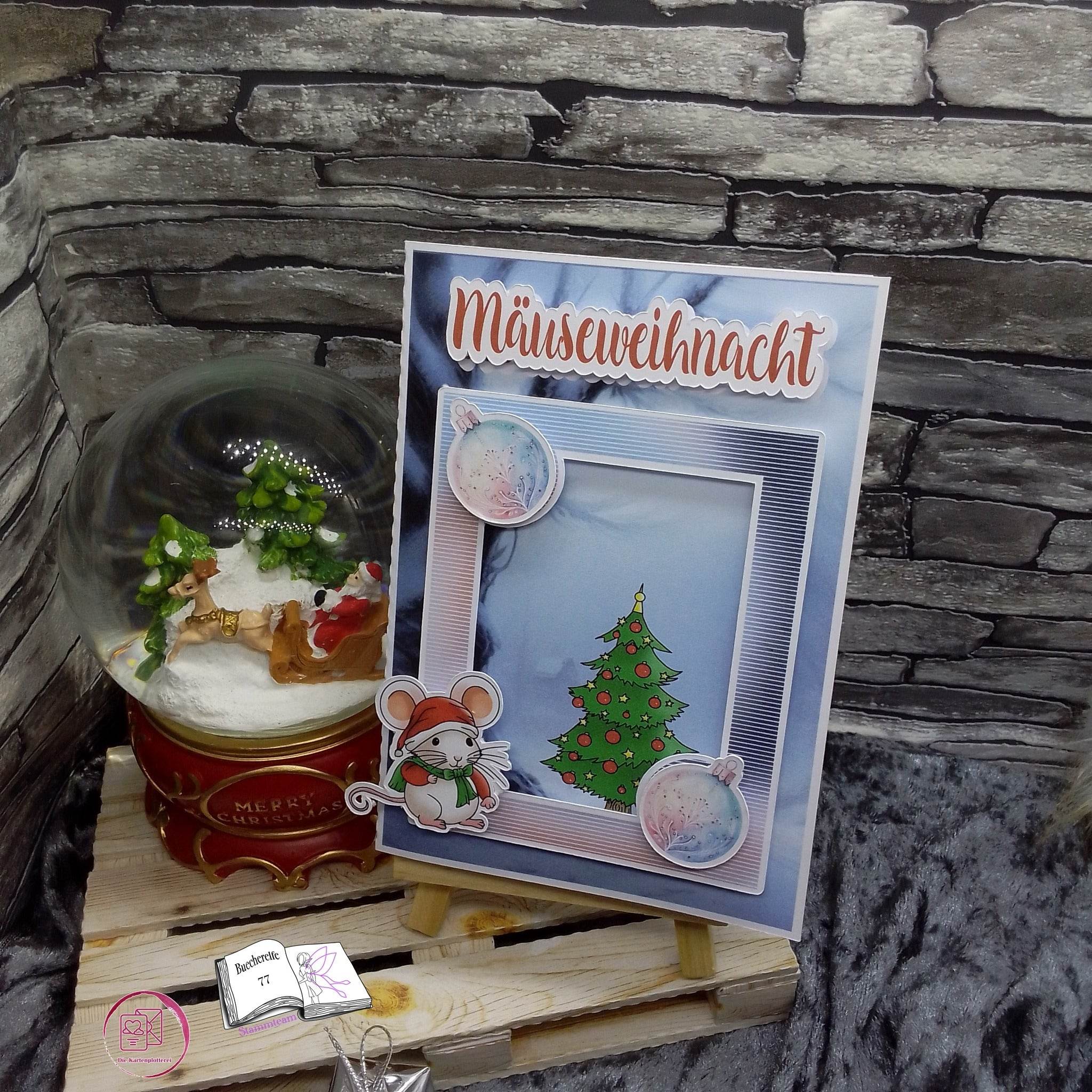 Digiset Speedy die Weihnachtsmaus, Plotterdatei, Sublimation, Digistamp, Digipaper - Sewando