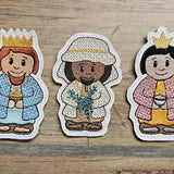 Stickdatei - Krippenfiguren für Holzspieße - Sewando