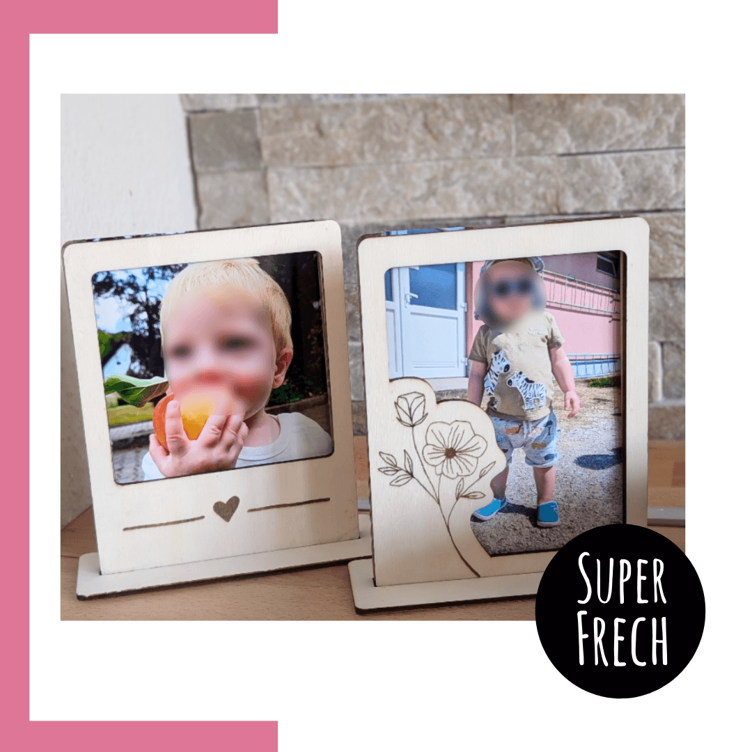 Laserdatei - Bilderrahmen mit Rose - Sewando