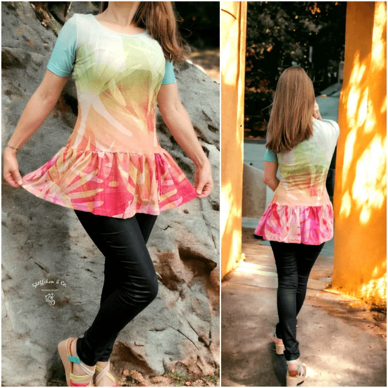 Schnittmuster Tunika, Shirt Aurora Gr. 32 bis 54 - Sewando