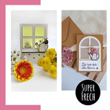 Laserdatei Fensterrahmen mit Gießkanne - Sewando