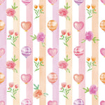 Luftballons Streifen No. 1 – Nahtloses digitales Stoffmuster in Aquarelloptik (JPG, 30x30 cm, 300 DPI) - Sewando