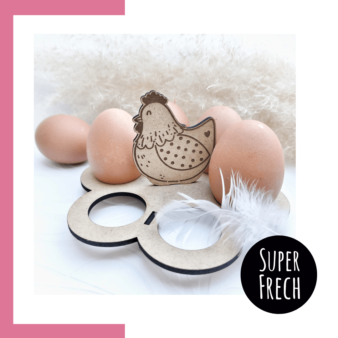 Laserdatei - Eierteller mit Henne - Sewando