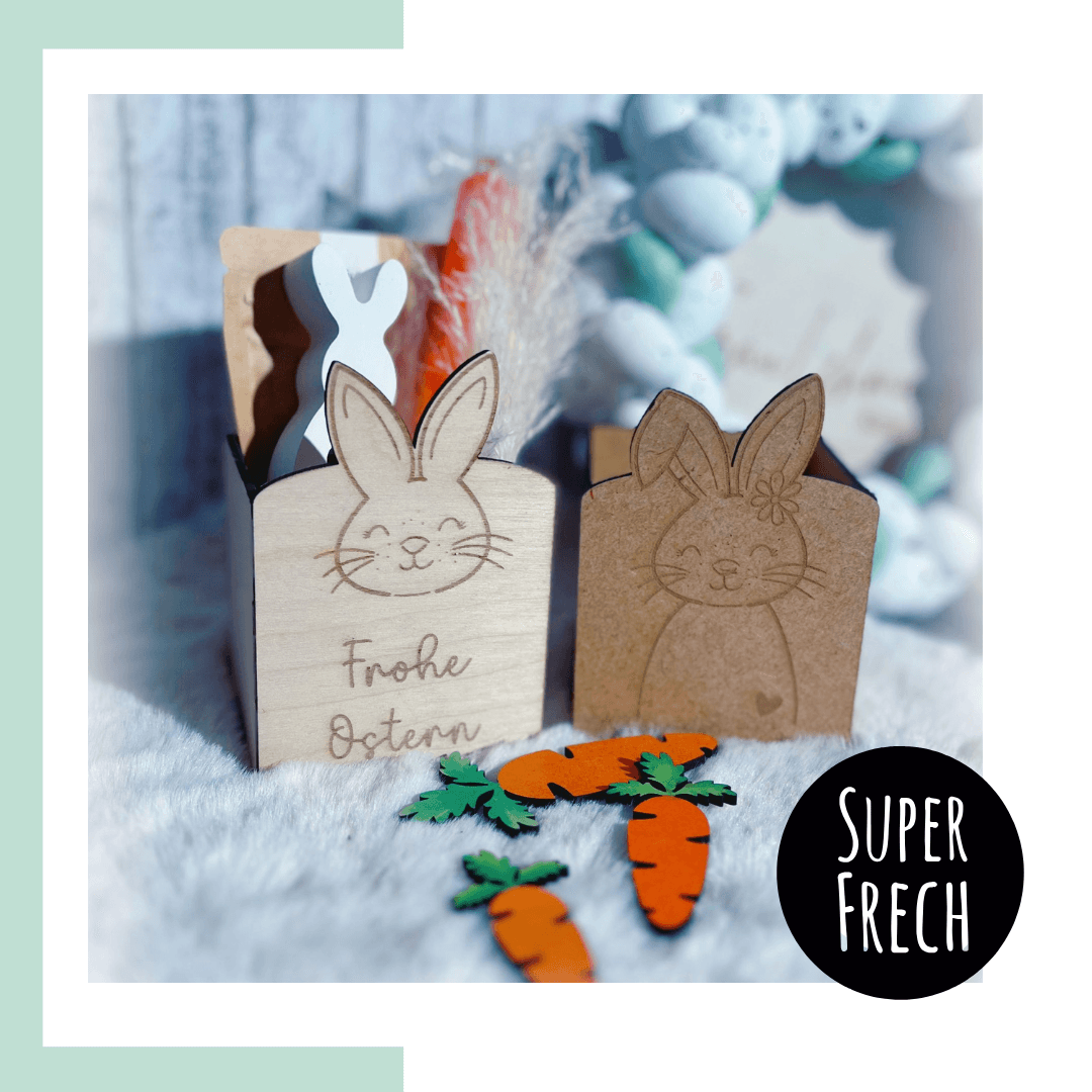 Laserdatei - Osternest mit Hasen - Sewando