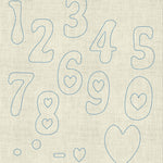 Stickdatei Doodle Schrift mit Herz Buchstaben Zahlen ca. 5cm Set 967 Schrift - Sewando