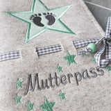 Stickdatei Mutterpass Stern Babyfüsse Baby Füsse Set 409 - Sewando