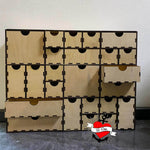 *3 mm 24 Schubladen Kästchen (Adventskalender)* Laserdatei - Sewando