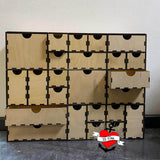 *3 mm 24 Schubladen Kästchen (Adventskalender)* Laserdatei - Sewando