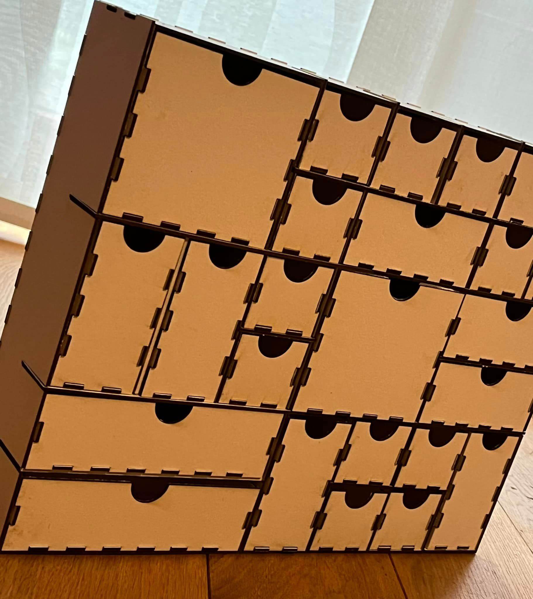 *3 mm 24 Schubladen Kästchen (Adventskalender)* Laserdatei - Sewando
