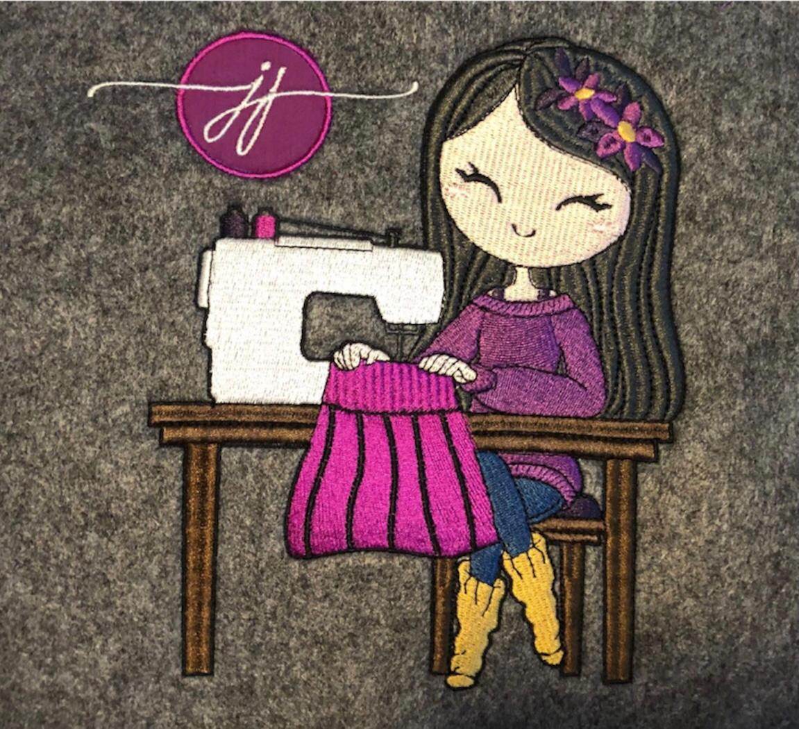 Mädchen Stickdatei – Nähglück und Herzenskunst für deine Stickmaschine - Sewando
