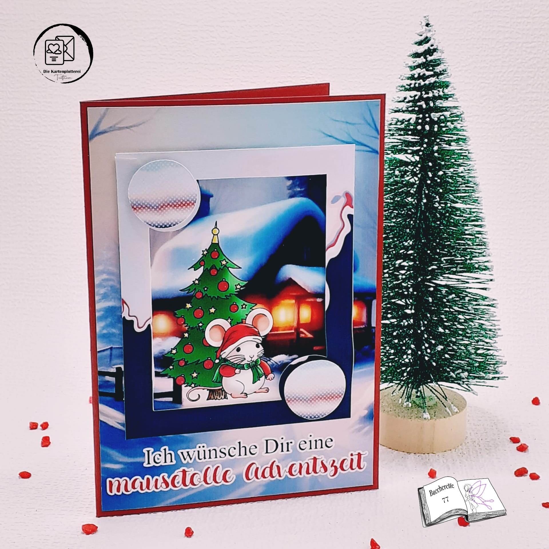 Digiset Speedy die Weihnachtsmaus, Plotterdatei, Sublimation, Digistamp, Digipaper - Sewando