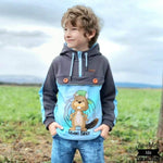 Big Herbstwind & Frühlingssonne Anorak, Windbreaker, Drüberzieh-Hoodie für 105cm-140cm Körpergröße - Sewando