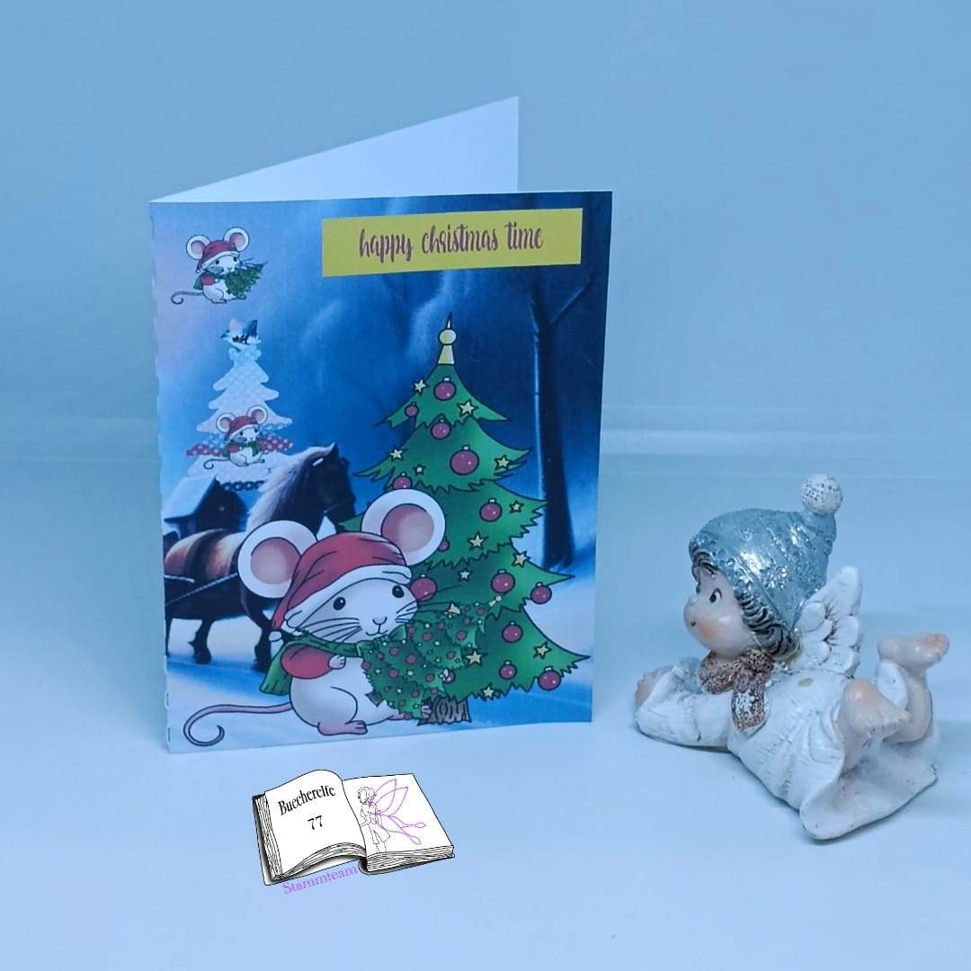 Digiset Speedy die Weihnachtsmaus, Plotterdatei, Sublimation, Digistamp, Digipaper - Sewando