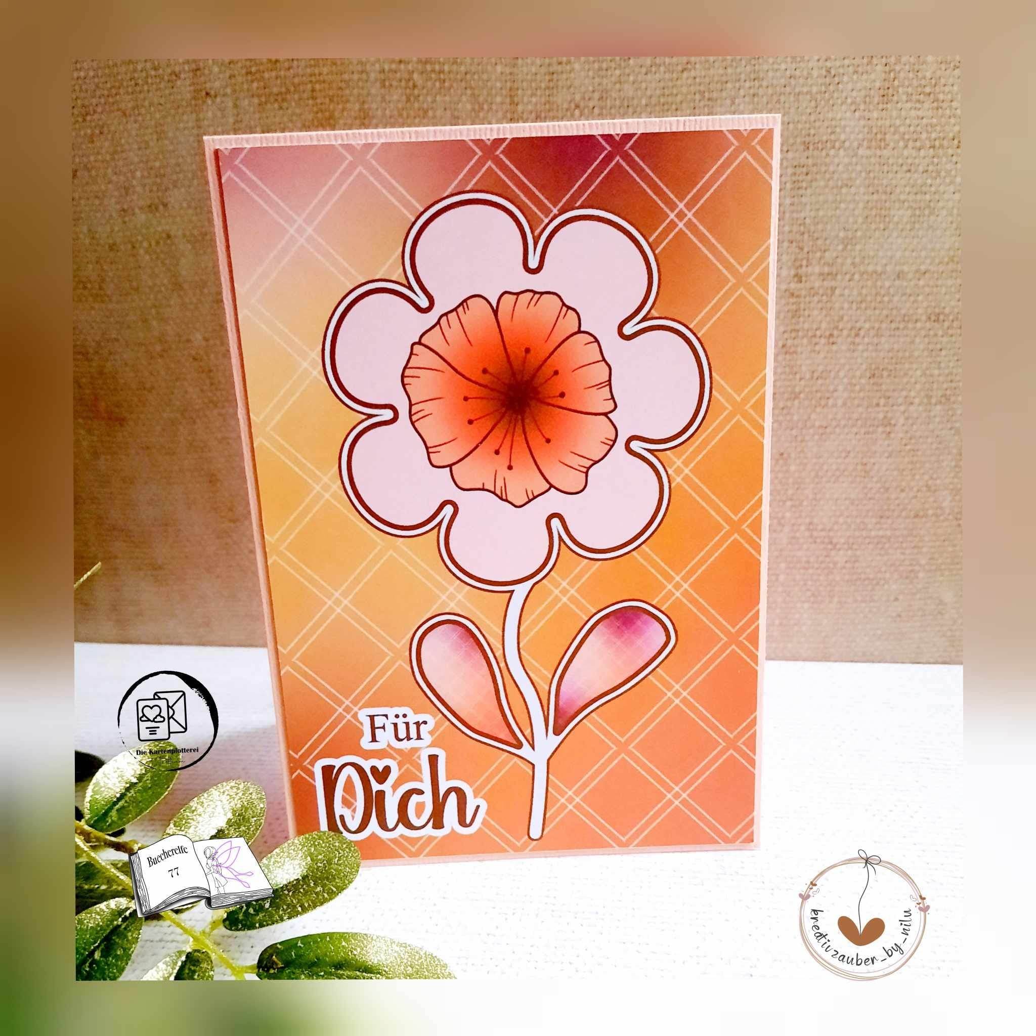 Digiset Blütengesteck, Digistamp, Digipaper, Plotterdatei, Sublimation, Druck - Sewando