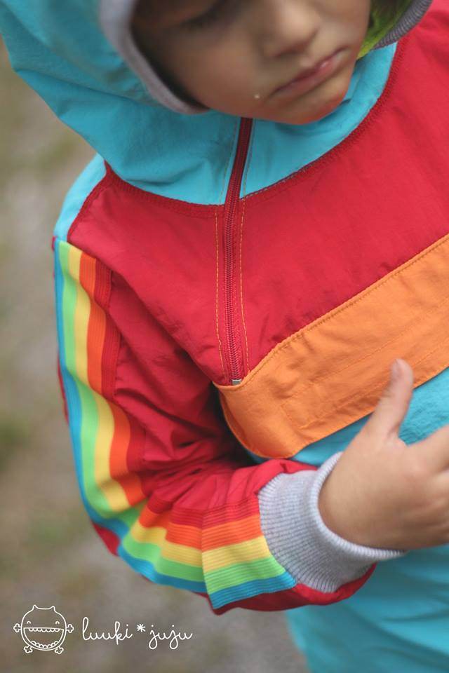 Big Herbstwind & Frühlingssonne Anorak, Windbreaker, Drüberzieh-Hoodie für 105cm-140cm Körpergröße - Sewando