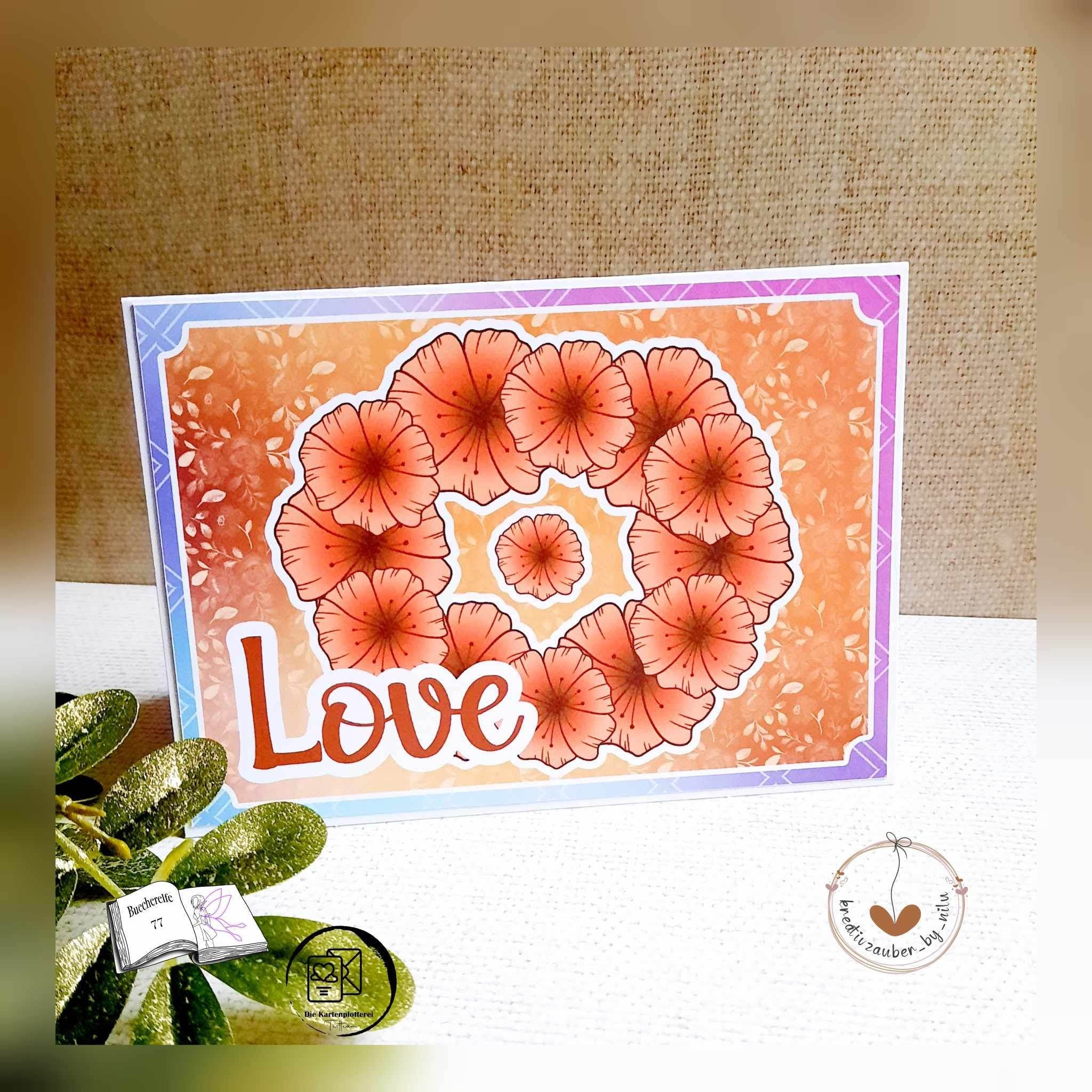 Digiset Blütengesteck, Digistamp, Digipaper, Plotterdatei, Sublimation, Druck - Sewando
