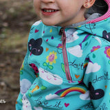 Big Herbstwind & Frühlingssonne Anorak, Windbreaker, Drüberzieh-Hoodie für 105cm-140cm Körpergröße - Sewando