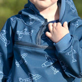 Big Herbstwind & Frühlingssonne Anorak, Windbreaker, Drüberzieh-Hoodie für 105cm-140cm Körpergröße - Sewando