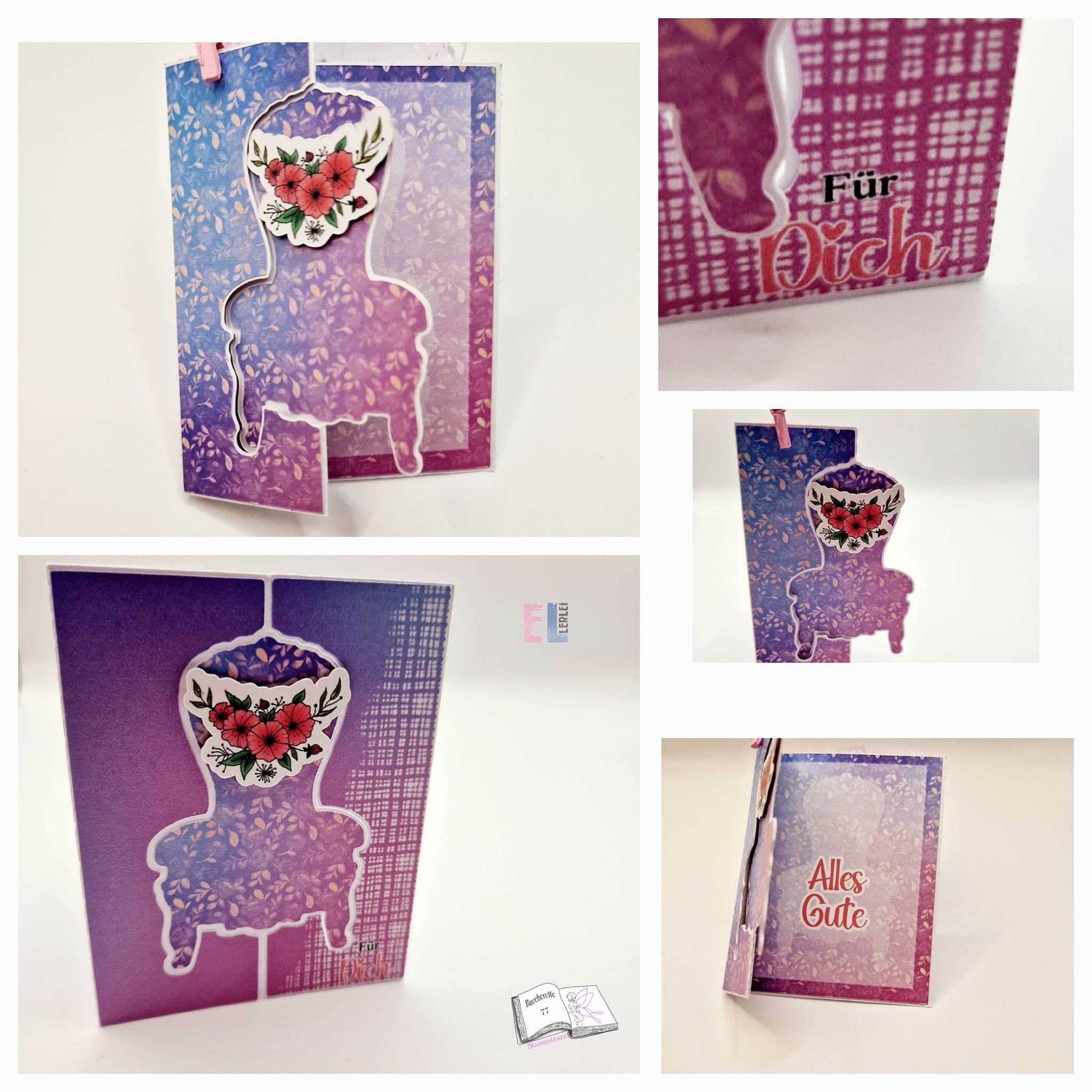 Digiset Blütengesteck, Digistamp, Digipaper, Plotterdatei, Sublimation, Druck - Sewando