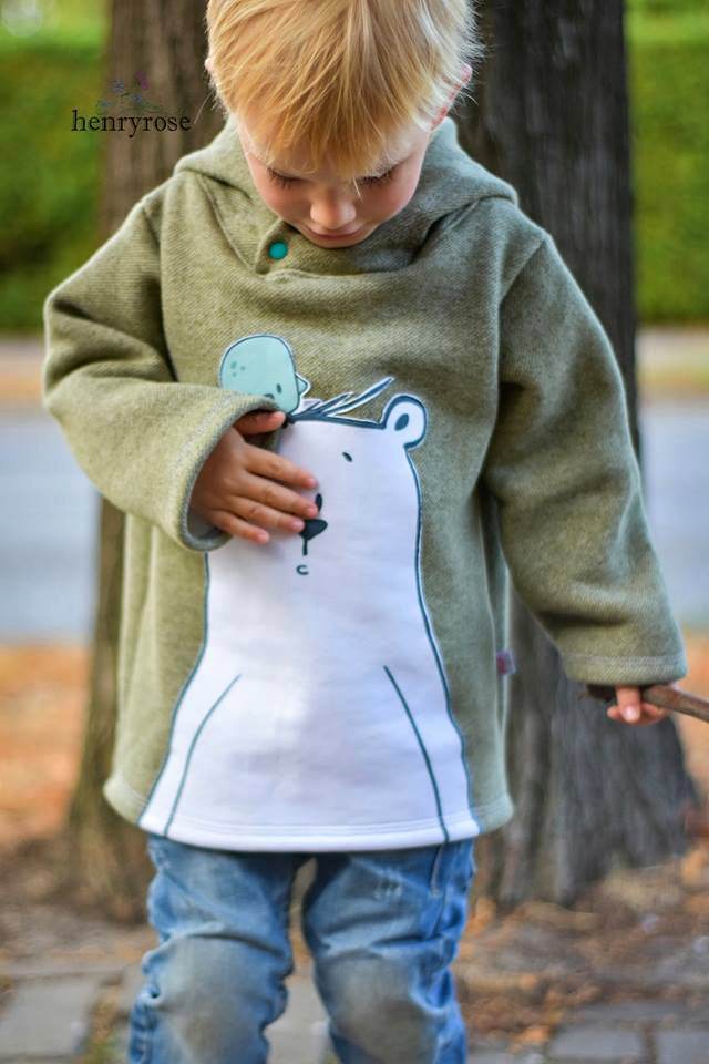 Big Herbstwind & Frühlingssonne Anorak, Windbreaker, Drüberzieh-Hoodie für 105cm-140cm Körpergröße - Sewando