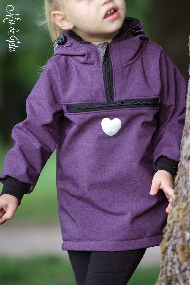 Big Herbstwind & Frühlingssonne Anorak, Windbreaker, Drüberzieh-Hoodie für 105cm-140cm Körpergröße - Sewando