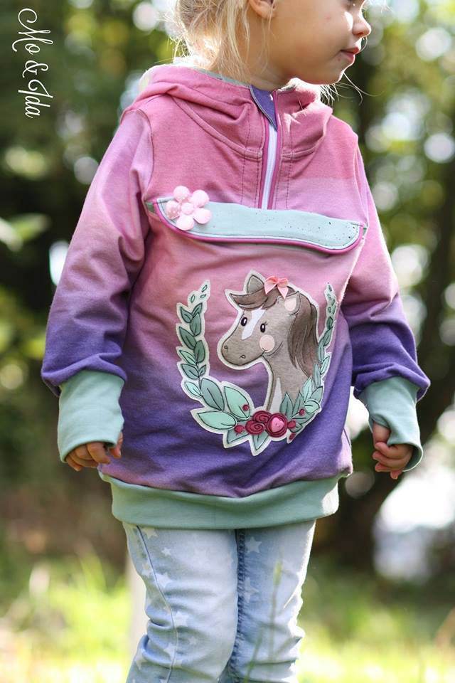 Big Herbstwind & Frühlingssonne Anorak, Windbreaker, Drüberzieh-Hoodie für 105cm-140cm Körpergröße - Sewando