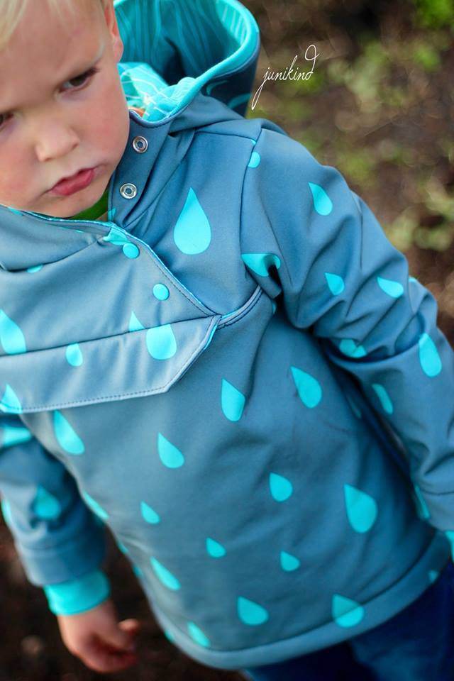 Big Herbstwind & Frühlingssonne Anorak, Windbreaker, Drüberzieh-Hoodie für 105cm-140cm Körpergröße - Sewando