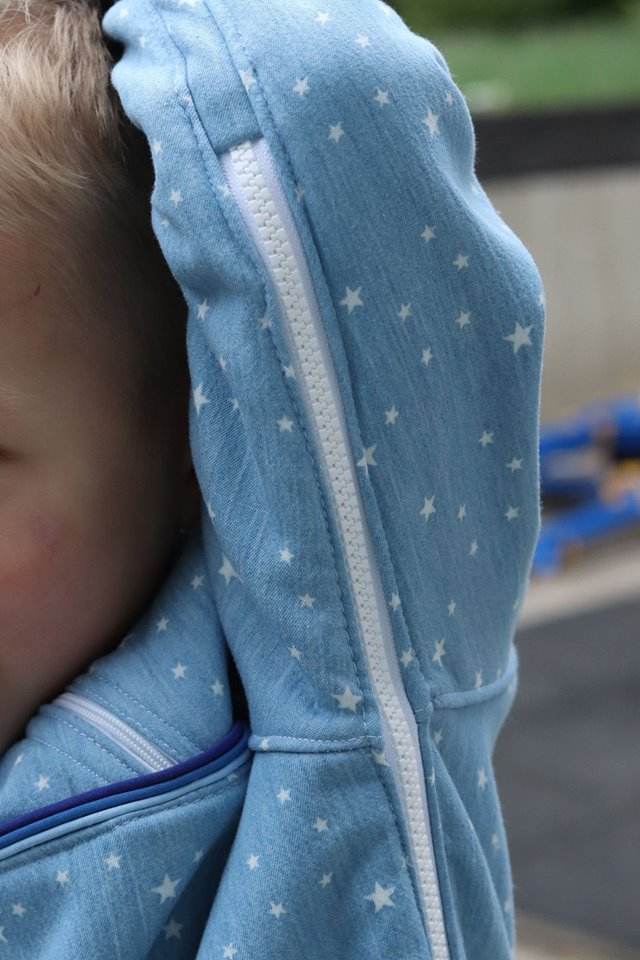 Big Herbstwind & Frühlingssonne Anorak, Windbreaker, Drüberzieh-Hoodie für 105cm-140cm Körpergröße - Sewando