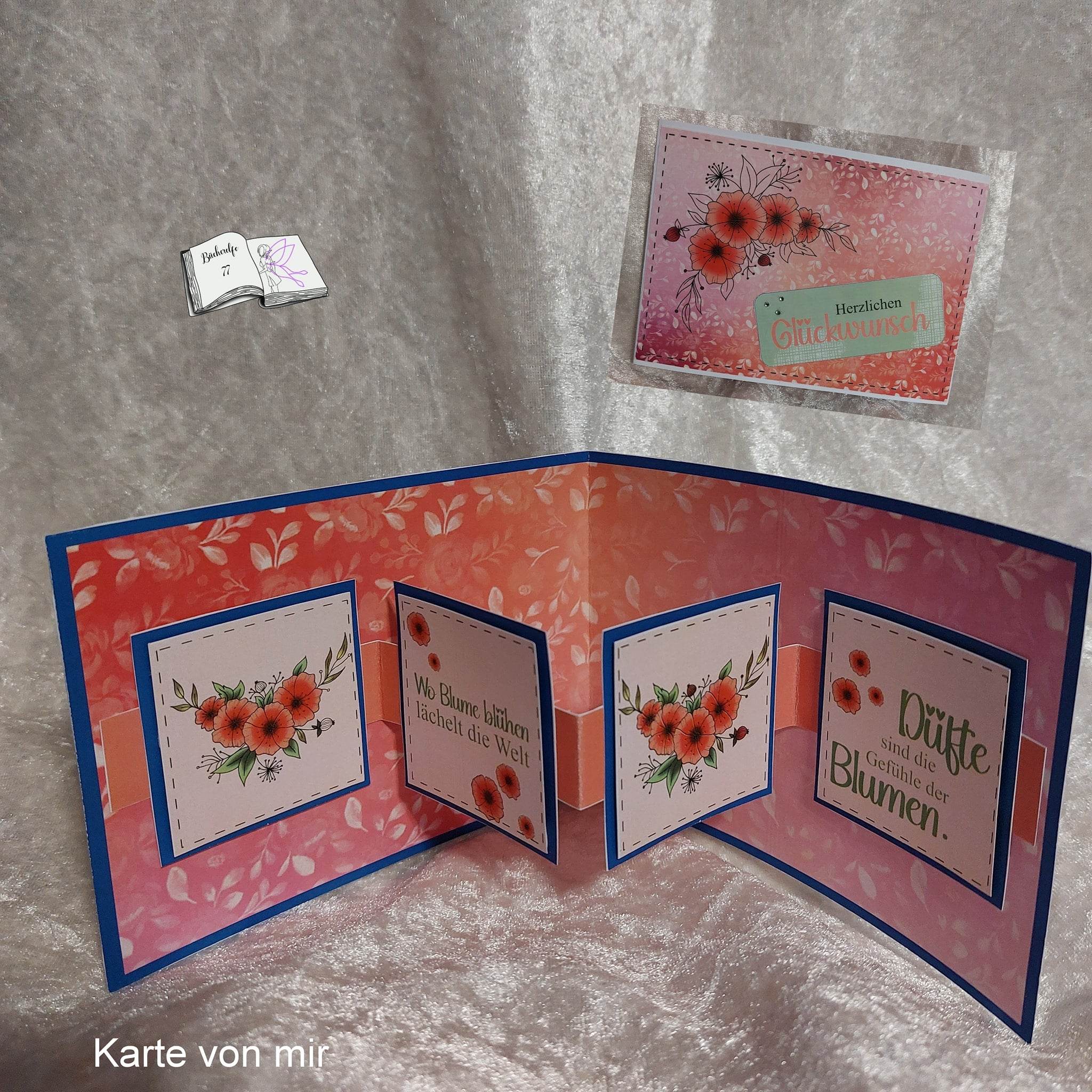 Digiset Blütengesteck, Digistamp, Digipaper, Plotterdatei, Sublimation, Druck - Sewando