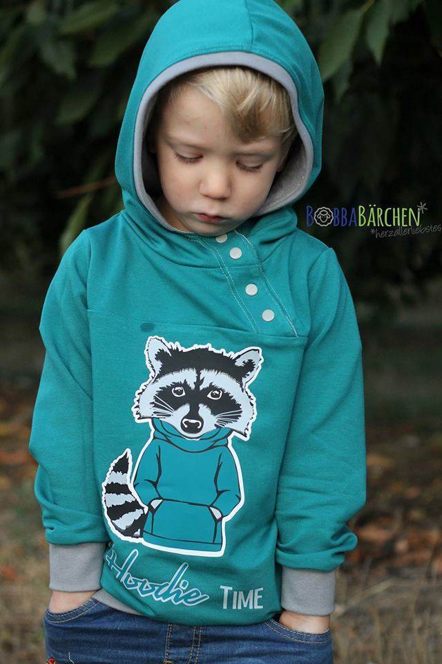 Big Swoodie Troyer, Hoodie, Knopfpullover für 105cm-140cm Körpergröße - Sewando