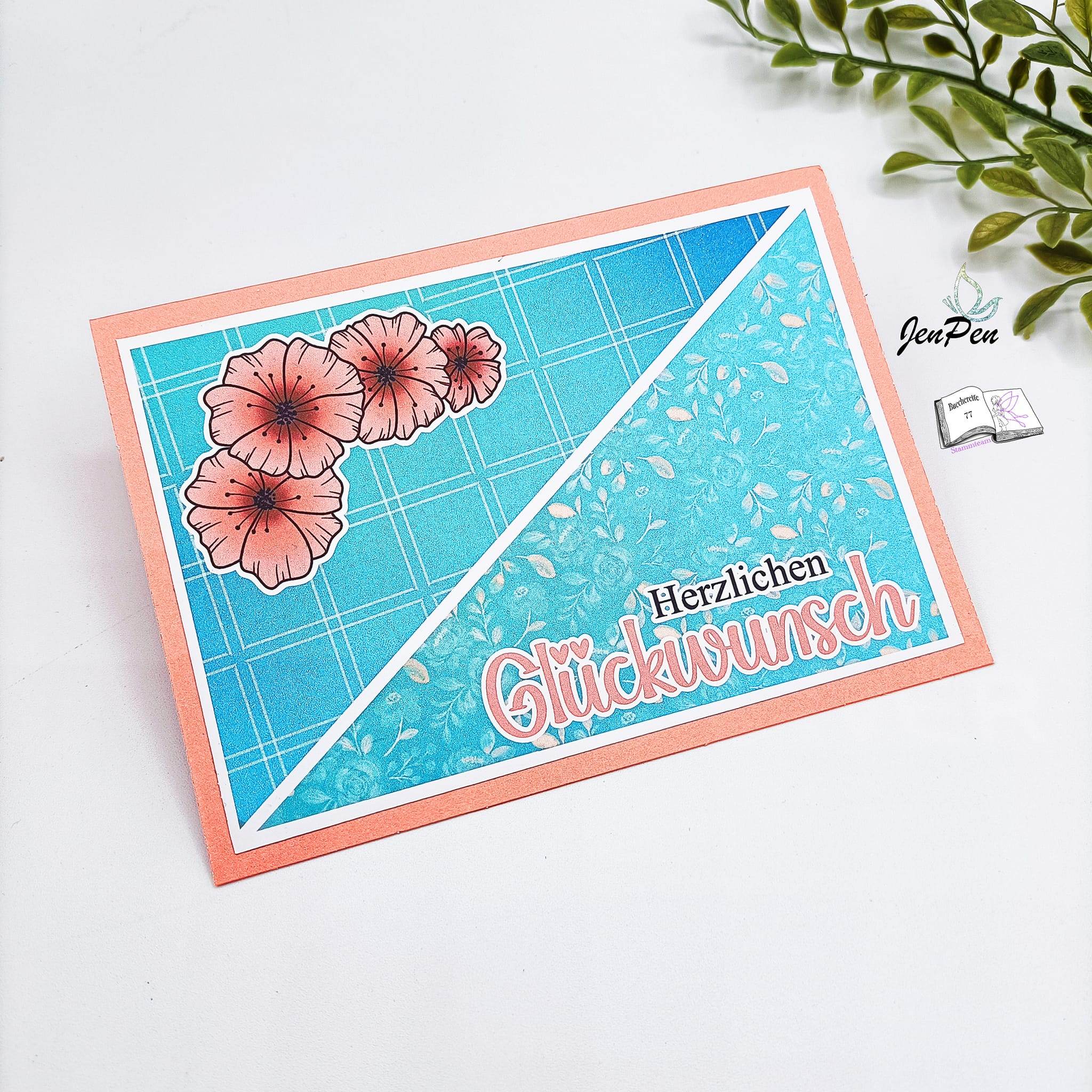 Digiset Blütengesteck, Digistamp, Digipaper, Plotterdatei, Sublimation, Druck - Sewando