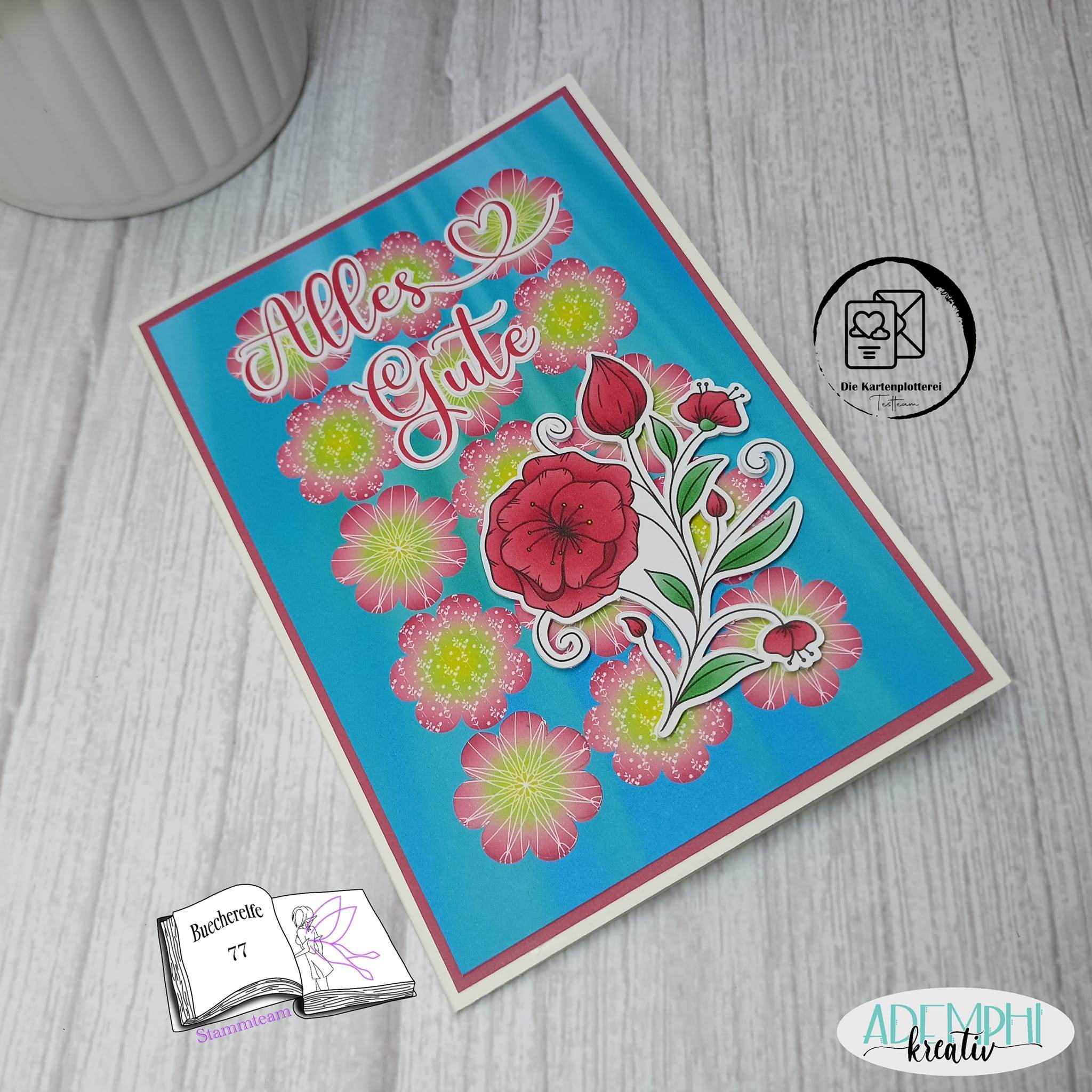 Digiset und Plott Blumenast, Plotterdatei, Sublimation, Digistamp, Digipaper - Sewando
