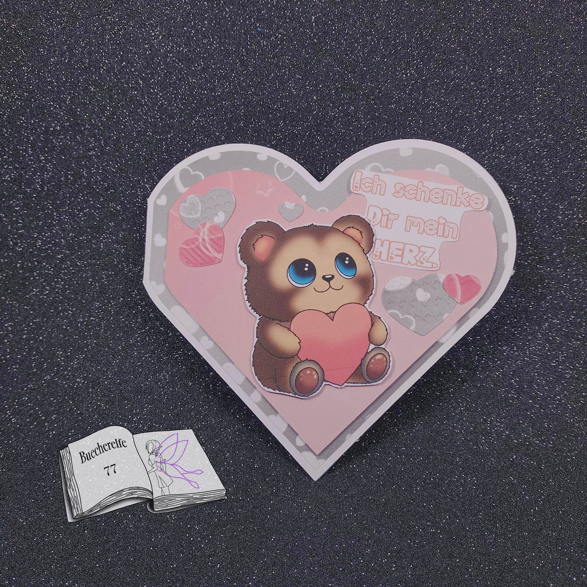 Digiset Herzteddy, Plotten, Sublimation, Drucken, Digistamp - Sewando
