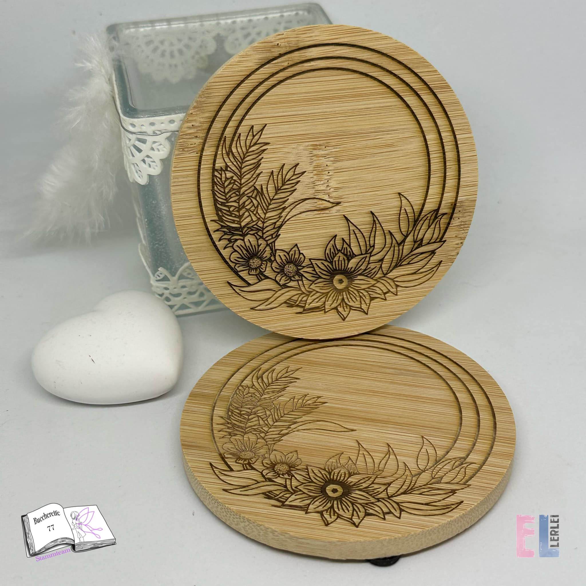 Digiset Blütenkreis, Digistamp, Digipaper, Plotterdatei, Sublimation, Druck - Sewando