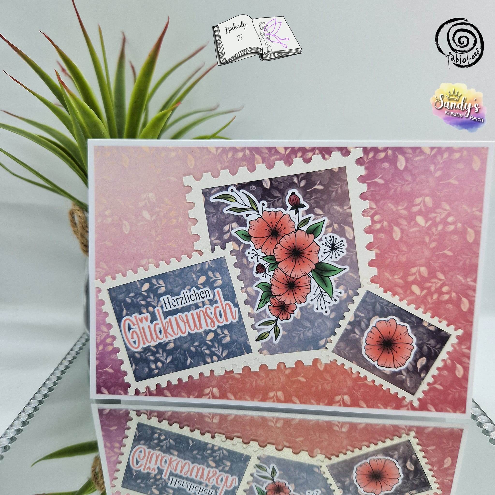 Digiset Blütengesteck, Digistamp, Digipaper, Plotterdatei, Sublimation, Druck - Sewando
