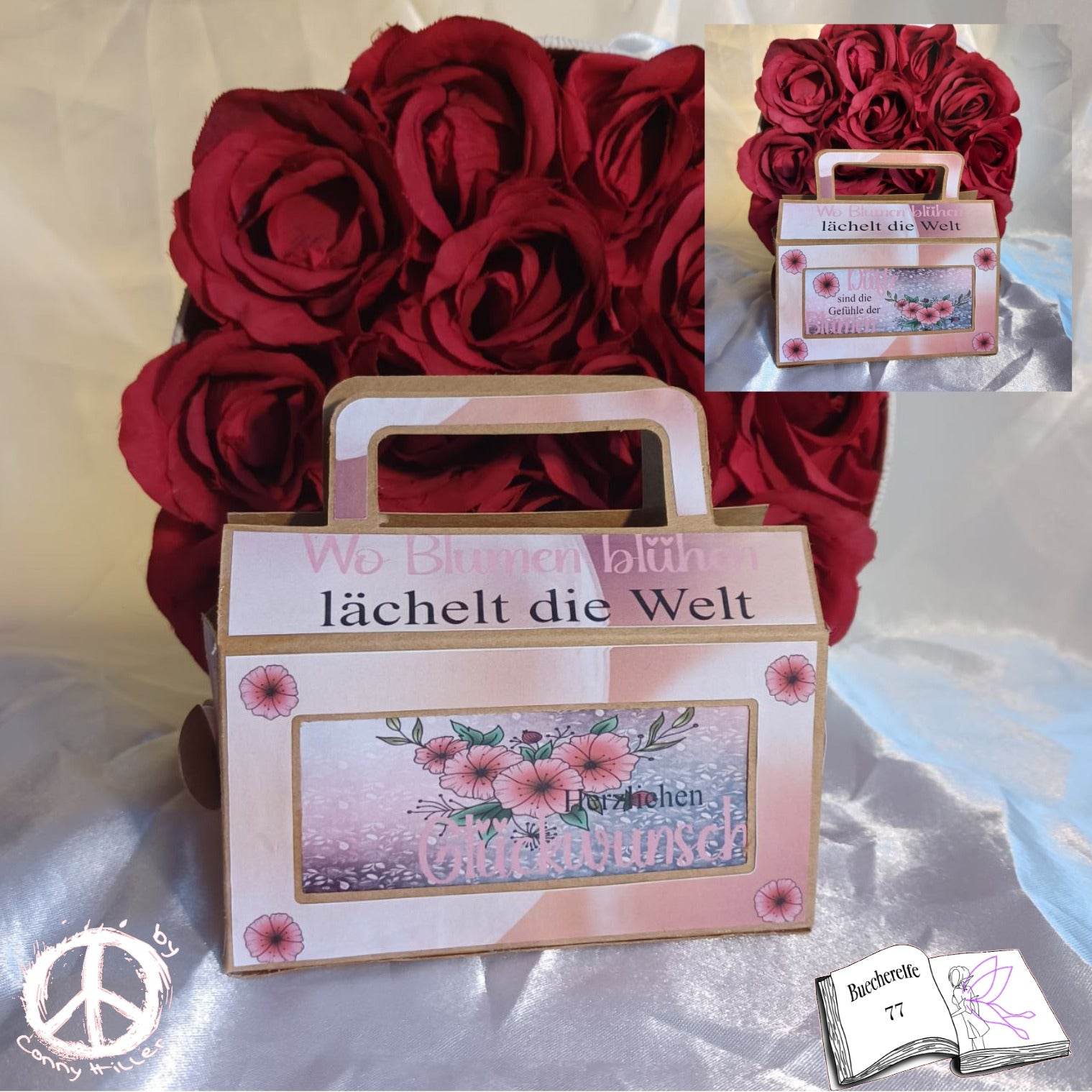 Digiset Blütengesteck, Digistamp, Digipaper, Plotterdatei, Sublimation, Druck - Sewando