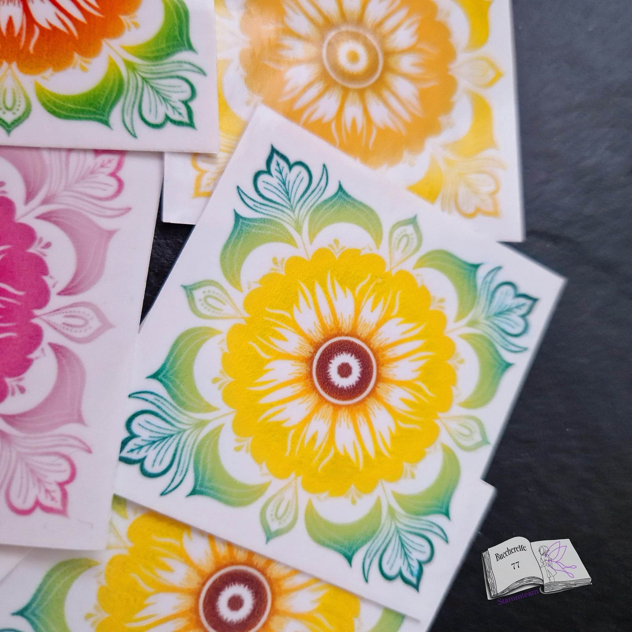 Digiset und Plott Sonnenblumenmandala, Plotterdatei, Sublimation, Digistamp, Digipaper - Sewando