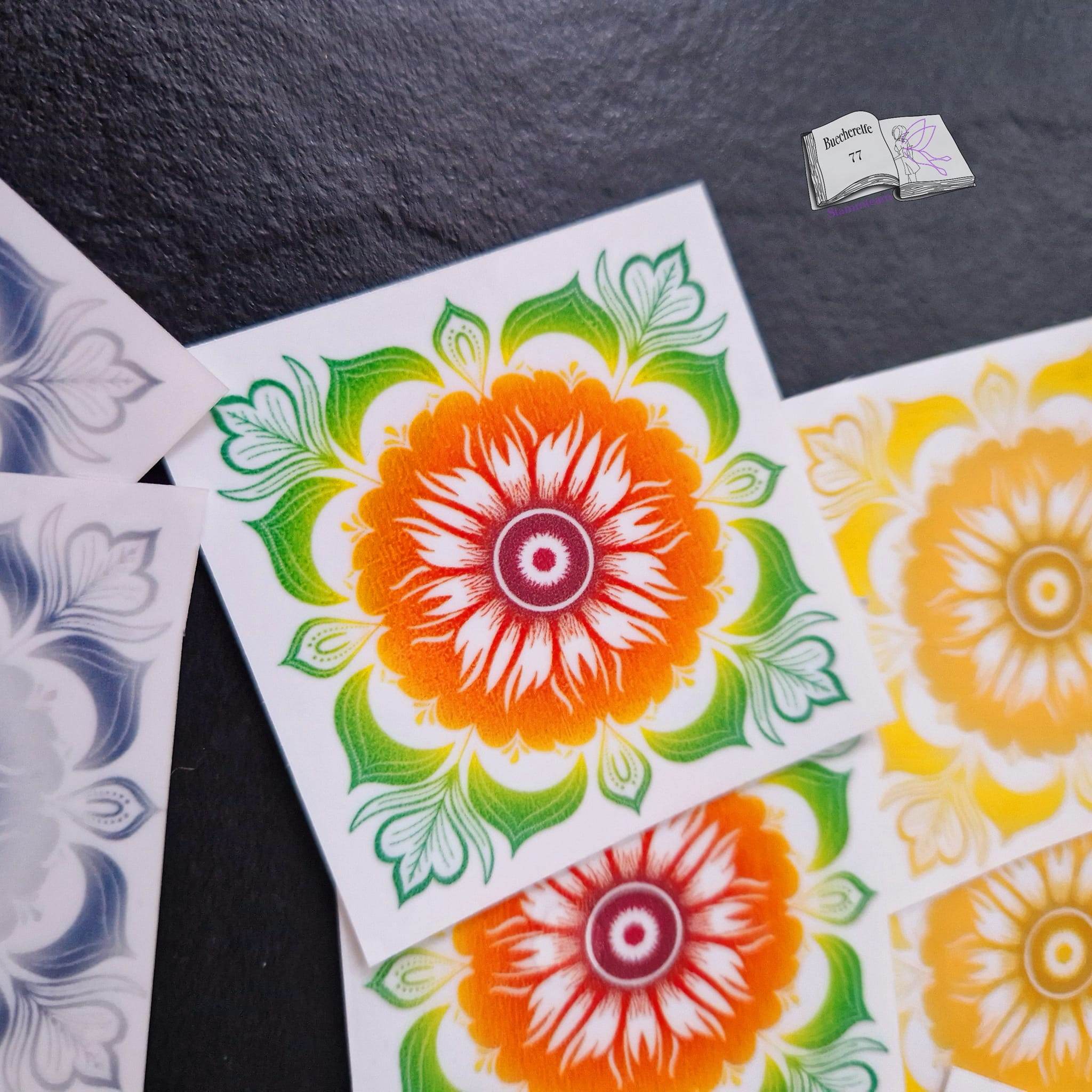 Plotterdatei Sonnenblumenmandala, Sublimation, Digistamp, Digipaper - Sewando